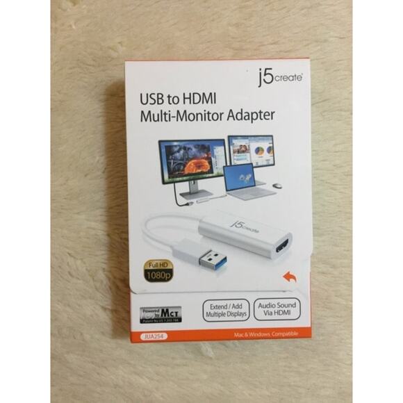 j5Create USB A 3.0 HDMI Adapter - White - Picture 1 of 3